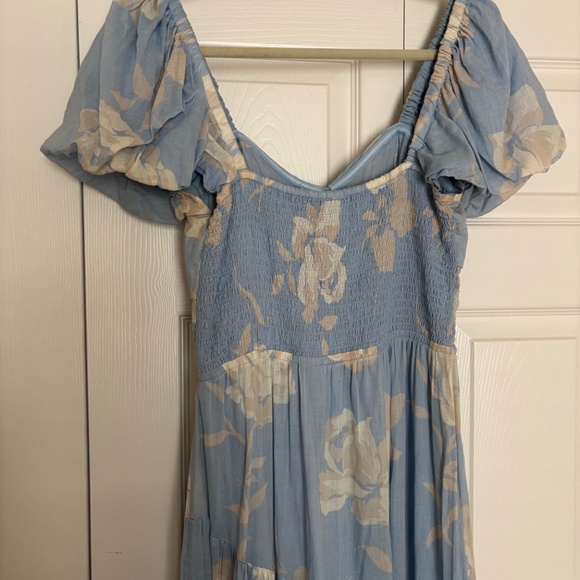 Free People Blue Sundrenched Floral Tiered Maxi Sundress - Picture 12 of 13